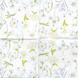 Paper Napkin Flowers white