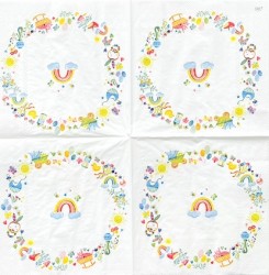 Paper Napkin Rainbow