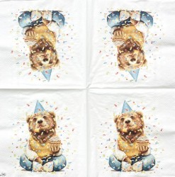 Paper Napkin Bear birthday