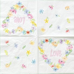 Paper Napkin Flowers heart